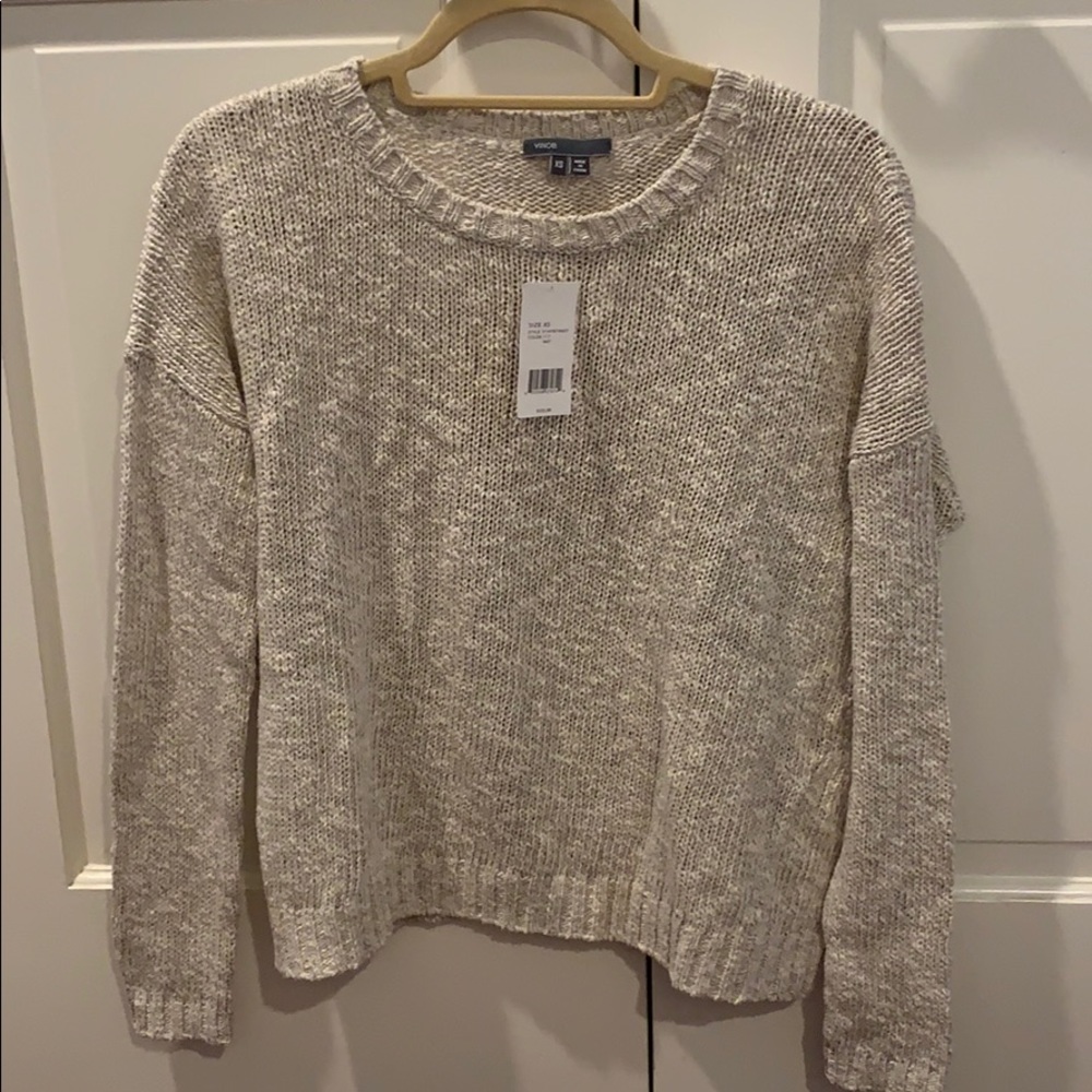 Vince cream tan knitted pull over sweater